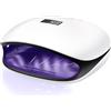 GC GLOBALCOMMERCE Lampada UV LED per Unghie 48W con Sensore Infrarossi e Display LCD, 4 Timer (10s/30s/60s/99s), 36 LED | Asciuga Smalto Gel, Semipermanente, Manicure e Pedicure Professionale