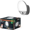 OSRAM Luce esterna SMART+ con telecamera HD e rilevatore di movimento, controllo WiFi, luce bianca calda 3000K, protezione IP44 per porta d'ingresso e garage