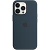Apple Custodia Back Silicone Gel Rubber Magsafe Apple iPhone 13 Pro Abyss Blu - Nuova