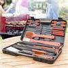 Innovagoods SET KIT BARBECUE E GRILL 18 PEZZI IN ACCIAIO INOSSIDABILE VALIGETTA KIT BARBECUE