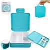 Lunch Box con posate e contenitore per salsa - Bento Box a tenuta stagna, con sc