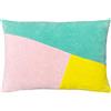 furn. Morella - Cuscino imbottito con piume, cotone, menta/rosa, limone