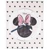 VALENTI & CO. - Disney Mickey e Minnie - Orologio da tavolo o da appendere in legno con dettagli in argento - Idea Regalo Neonato o Regalo Battesimo - Orologio da parete per cameretta bambini