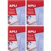APLI 18996 - Confezione da 4 buste di APLI Tack di pasta blu riutilizzabile adesivo rimovibile - 57 g (228 g)