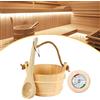 Set Di Secchio E Mestolo Per Sauna Per Uomini E Donne Con Indicatore Di