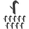 Wintem - Ganci Appendiabiti Scalda Salviette in Set da 10, Neri in Plastica Robusta, Facili da Installare su Termoarredo e Ante senza Fori, Appenditutto Salvaspazio per Casa Ufficio Bagno e Cucina
