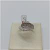 ANELLO DA DONNA CON PAVE' DI ZIRCONI IN ORO BIANCO 18KT 3 GRAMMI N.15 (1699)