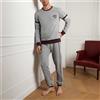 Lovable PIGIAMA UOMO GIOVANILE COTONE CALDO INTERLOCK GIROCOLLO CON POLSINI LOVABLE