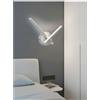 Applique led 6w a parete moderno a orologio lampada a muro luce bianca camera