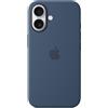 Apple Custodia In Silicone Originale / Ufficiale Apple iPhone 16 - Denim (Blu) - Nuova