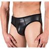 665 piccolo nero aperto in neoprene per ora Sport Jock Brief