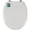 Beldray Sedile WC in legno, misura standard, grigio caldo, 36,5 x 42,5 cm | Struttura in MDF, cerniere in zinco, montaggio e rimozione rapidi, finitura liscia facile da pulire, coperchio 34,3 x 41,2 cm