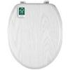 Beldray Sedile WC Rovere 37 x 43 cm, finitura effetto rovere bianco | Adatto a maggior parte WC standard, cerniere in zinco, montaggio e rimozione rapidi, superficie liscia facile da pulire