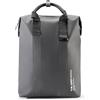 NAVA - Zaino Donna e Uomo Grigio Resistente Leggero in PU, Zaino Scuola, Università, Lavoro, Viaggio, Uso Quotidiano, Stile Urban con Interno Personalizzabile, Cinghie Regolabili, Trasporto Versatile