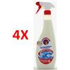 CHANTECLAIR 4 X Chanteclair Sgrassatore Universale Disinfettante Trigger 600 Ml Spray