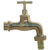 Rubinetto In Ottone Lucido Da 3/4 Con Portagomma Esterno Giardino Irrigazione