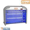 VINCO Zanzariera Insetticida Elettrico Lampada Fulmina Zanzare Giardino 16W 40mq VINCO
