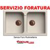 Focus Casa Lavello Made in Italy Romeo 2 vasche pilette rame cm 86x50 Avena