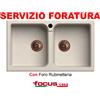 Focus Casa Lavello Made in Italy Romeo 2 vasche pilette rame cm 86x50 Avena
