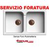 Focus Casa Lavello Made in Italy Romeo 2 vasche pilette rame cm 86x50 Bianco