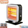 Vinco Stufa Elettrica al Quarzo Double Face 4 Elementi Fronte Retro 300/600/900/1200W