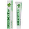President DENTIFRICIO TEENS 12+ Gusto Menta. Protegge dalla carie, rende i denti più forti e aiuta a proteggere e mantenere sane le gengive. Senza parabeni,SLS, allergeni e PEG - RDA 50-50 ml