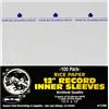 Square Deal Recordings & Supplies 100 custodie interne per dischi da 30,5 cm, 3 strati di qualità da archiviazione, HDPE antistatico con inserto in carta di riso per una maggiore rigidità #12IM