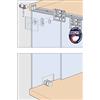 HAWA Clipo 16 GS IS - Maniglia per porta scorrevole, per 2 porte scorrevoli in vetro, 1000 x 1400 mm (pannello interno), fino a 16 kg