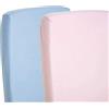 For Your Little One For-Your-Little-One, 2 lenzuola con angoli per letto Snuzpod, 100% cotone, colore: blu/rosa