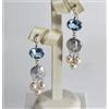 ORECCHINI ARGENTO 925 QUARZO AZZURRO PERLE AKOYA BAROCCHE 8 mm AGHT 020
