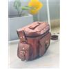 Fatto a mano Borsa a tracolla imbottita in pelle marrone capra garanzia fotocamera messeng...