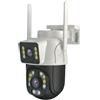 TELECAMERA ESTERNA DOPPIA LENTE PTZ WIFI WIRELESS ESTERNO SMART ZOOM WATERPROOF