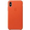 Apple Custodia In Pelle Originale Per Apple iPhone X - Arancione Vivo - Nuova