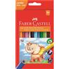 Fabel-Castel Faber Castell 24 Matite triangolari colorate grandi Colori a Legno Jumbo 5,4mm