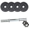 Toorx Kit Palestra Bodybuilding Manubrio in Acciaio Pesistica + Set Pesi Dischi Ghisa