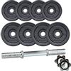 Toorx Kit Palestra Bodybuilding Manubrio in Acciaio Pesistica + Set Pesi Dischi Ghisa