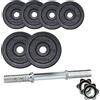 Toorx Kit Palestra Bodybuilding Manubrio in Acciaio Pesistica + Set Pesi Dischi Ghisa