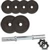 Toorx Kit Palestra Bodybuilding Manubrio in Acciaio Pesistica + Set Pesi Dischi Ghisa