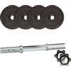 Toorx Kit Palestra Bodybuilding Manubrio in Acciaio Pesistica + Set Pesi Dischi Ghisa