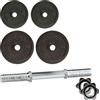 Toorx Kit Palestra Bodybuilding Manubrio in Acciaio Pesistica + Set Pesi Dischi Ghisa