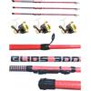 Kit 3 Canne 3Mt Bolognese + Mulinelli Trota Lago Pesca Galleggiante Mare Lago TP