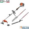 POLAR Decespugliatore a Scoppio 4 in 1 Tagliaerba Tagliasiepi Motosega Potatore 42,7CC