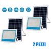 FARO KIT 2X FARO LED 1000W FARETTO SOLARE CREPUSCOLARE IP66 FOTOVOLTAICO TELECOMANDO