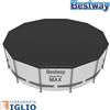 Bestway Telo Copripiscina in PVC Copertura per Piscina Tonda Rotonda Fuoriterra Ø 366 cm