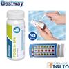 Bestway 50 Strisce Reattive 3 in 1 Test Analisi di Cloro PH Alcalinità Acqua Piscine Spa