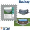 Bestway Tappeto Tappetino di Protezione Fondo Piscina Sotto Piscina Puzzle 9pz 50x50 cm