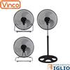 Vinco Ventilatore a Piantana da Tavolo e da Parete 3in1 Ø 45cm 3 Velocità 90W Cromato