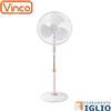 VINCO Ventilatore a Piantana Ø 40cm 3 Velocità 45W con Base Tonda e Altezza Regolabile