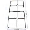 Foster Fitting Fitting Foster Griglia Cucina Piano Cottura a 2 Fuochi Smaltata 46,2 X 22,9 cm.