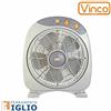 VINCO Ventilatore Box da Tavolo Finestra Pavimento 5 Pale con Timer Spegnimento 40W